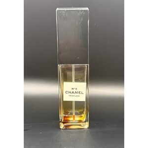 Vintage Chanel No 5 Perfume Splash Bottle‎ Rectangular Glass EMPTY